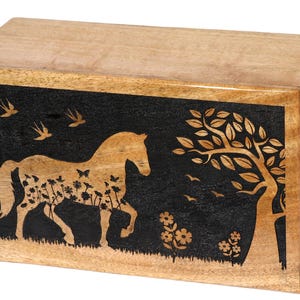 Gepersonaliseerde houten crematie-urn: gegraveerde asbak huisdier/mens
