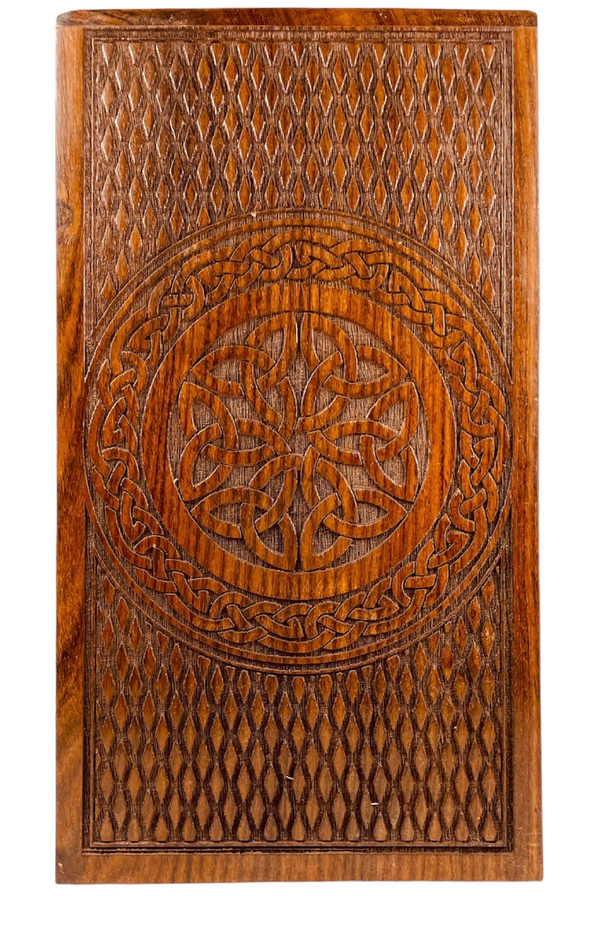 Engraved Rosewood Cremation Urn: Tree of Life Memorial Box