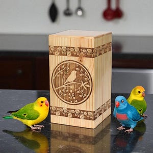 Personalized Beechwood Cremation Urn: Tree of Life Memorial Box