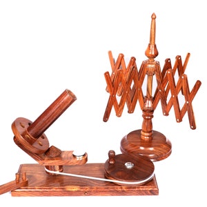 Handcrafted Sheesham Wood Yarn Winder and Swift: Knitting & Crocheting Tool