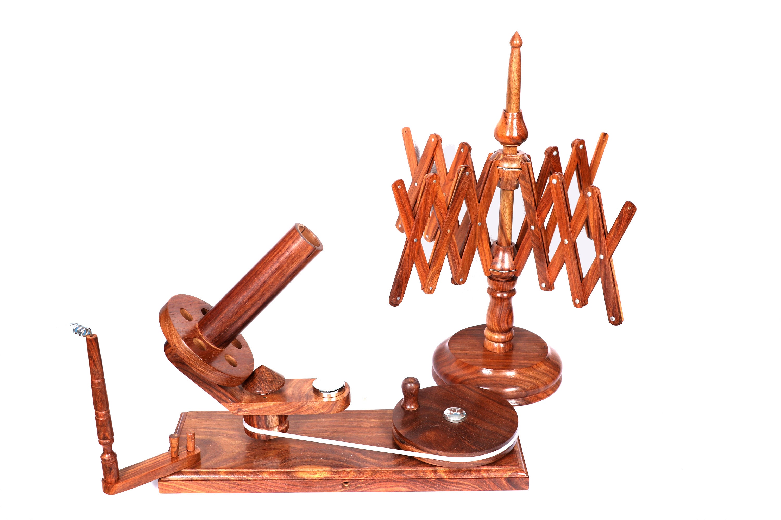 Yarn Winder Wooden Yarn Ball Winder Hand-operated Skein Winder Knitter's  Gifts Center Wool Winder Rosewood and Beechwood Mix Large 