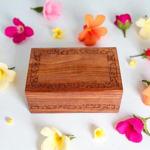 Handcrafted Urn box For Human Ashes wood Box Urn Personalized Wooden Urn Handmade Burial Ashe Box For Human Memorial Urn