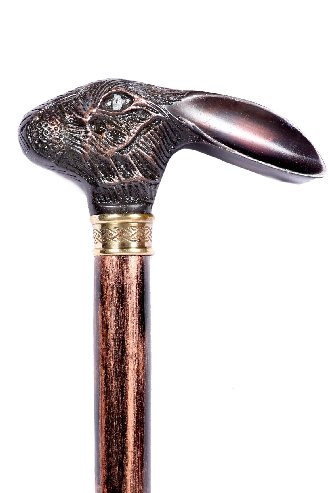 Handcrafed Wooden Walking Sticks and Canes Rabbit Head Stick Victorian ...