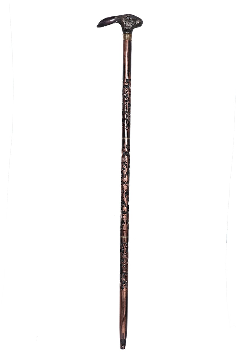 Handcrafed Wooden Walking Sticks and Canes Rabbit Head Stick Victorian ...