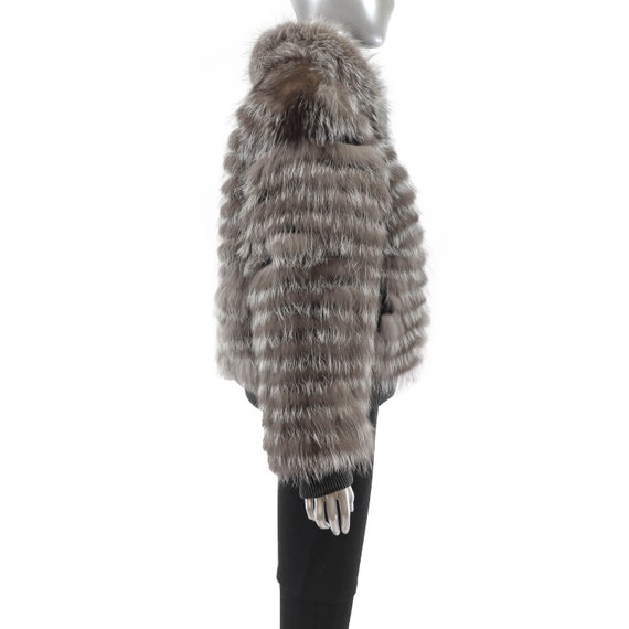 Feathered Silver Fox Jacket- Size M - image 5
