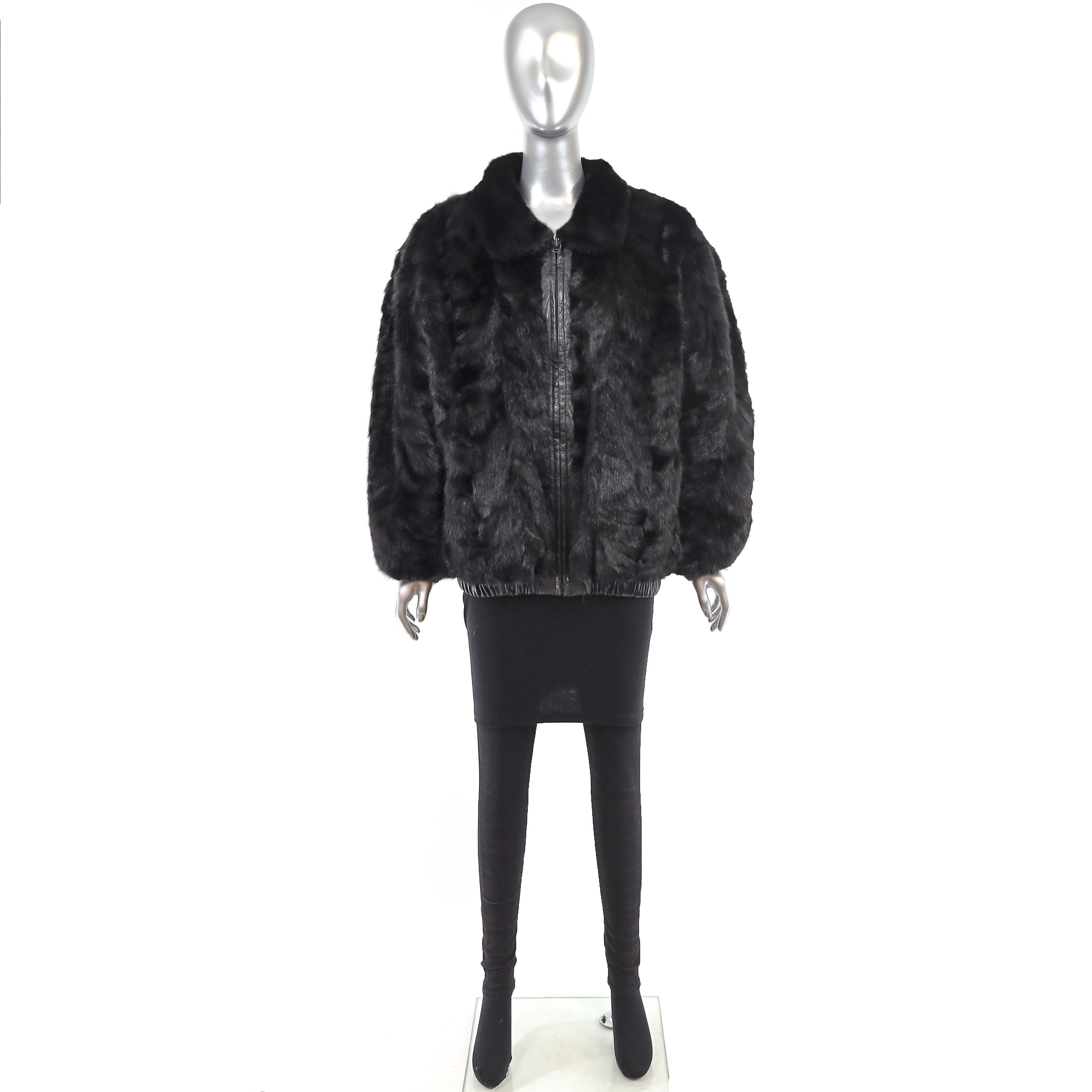 3510154 Mink Geometric Pattern Jacket