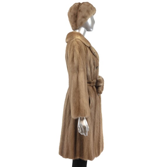 Autumn Haze Mink Coat with Matching Hat- Size S - image 5