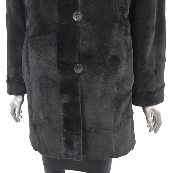 Sheared Mink Jacket Reversible to Taffeta- Size L - image 7
