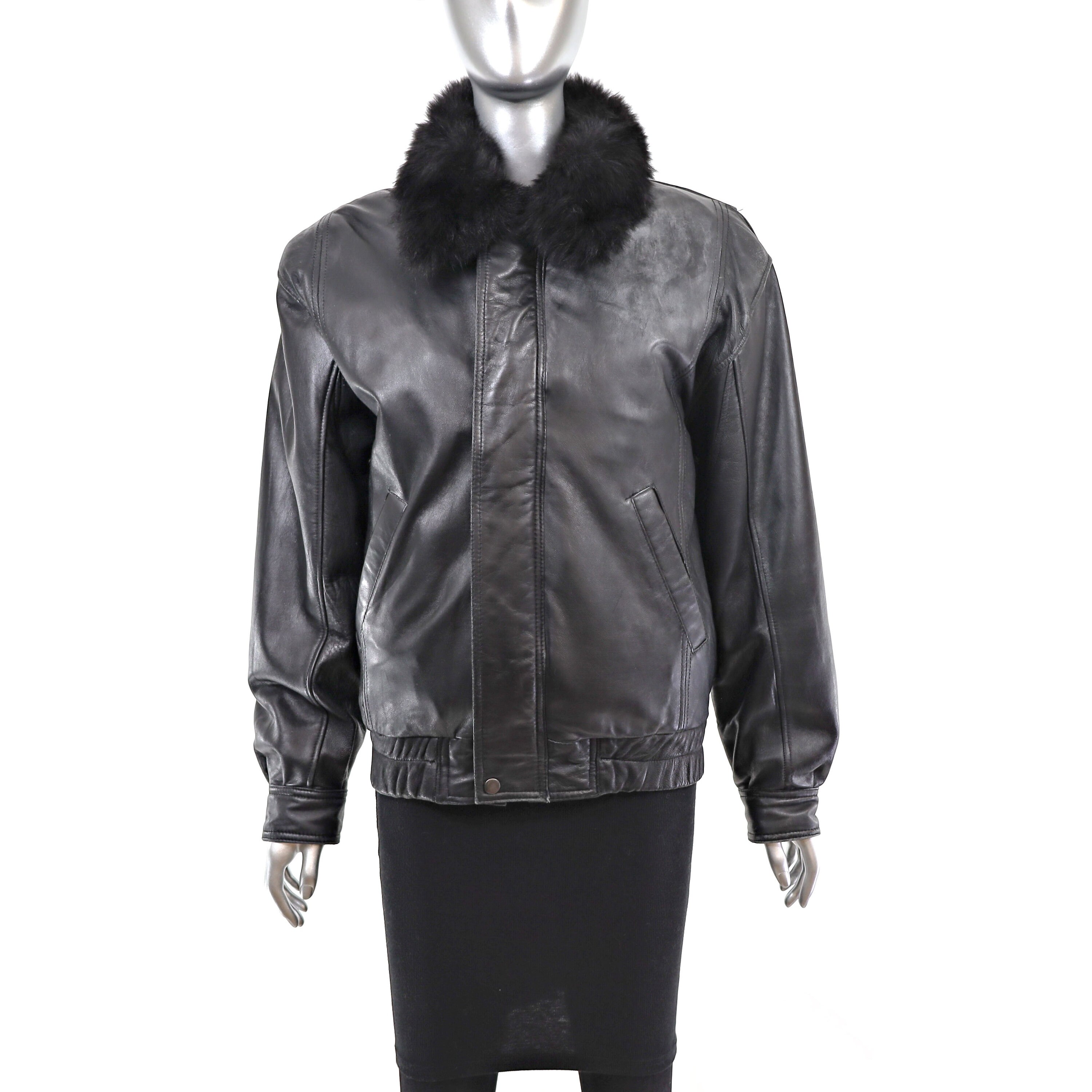 Leather bomber jacket shop with zip out lining