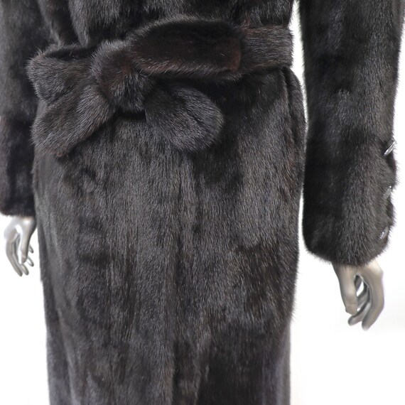 Dark Mahogany Mink Coat- Size L - image 7
