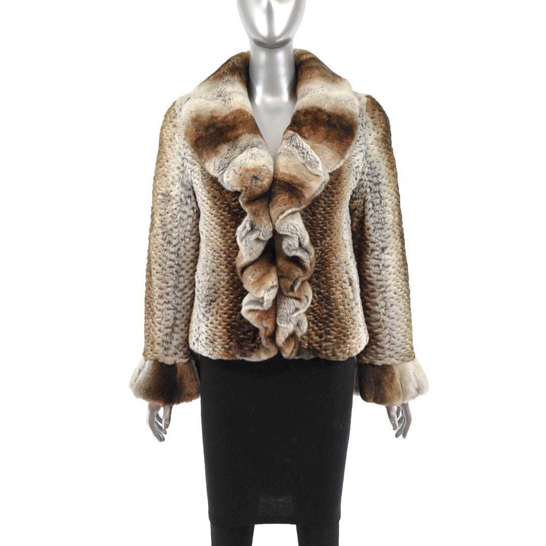 Rex Rabbit Jacket With Ruffles- Size S - Etsy