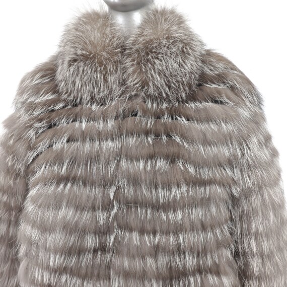 Feathered Silver Fox Jacket- Size M - image 6