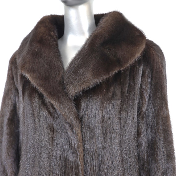 Mahogany Mink Coat- Size XL - image 6