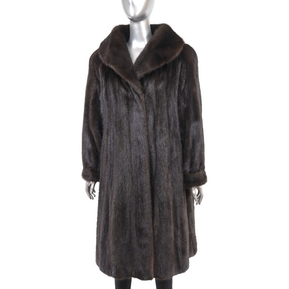 Mahogany Mink Coat- Size XL - image 2