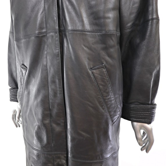 Full Length Leather Coat- Size M - image 7