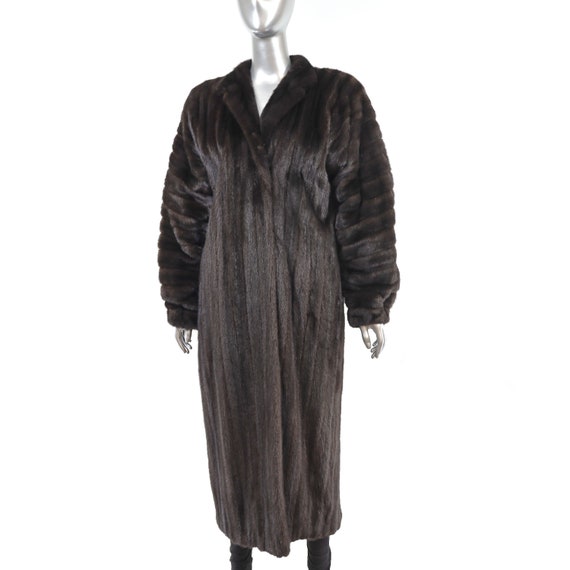 Mahogany Mink Coat- Size L - image 2