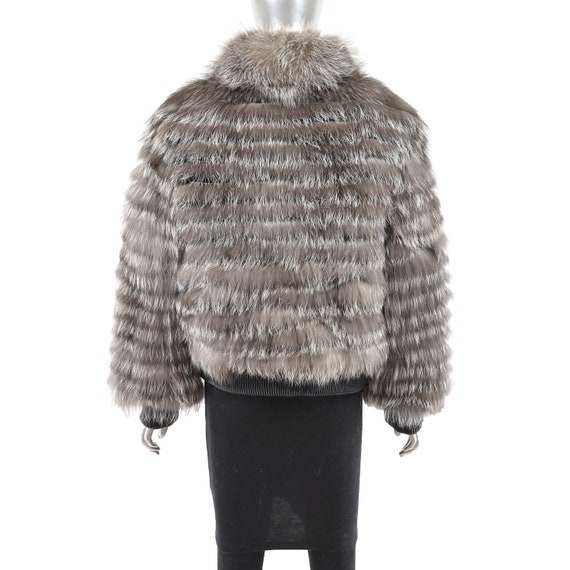 Feathered Silver Fox Jacket- Size M - image 4