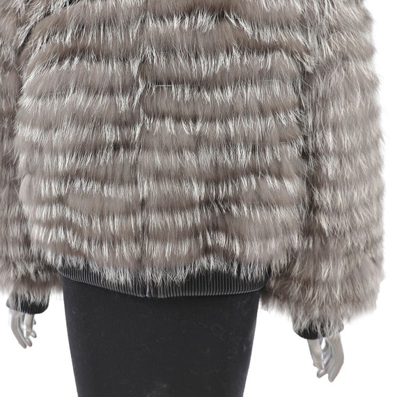 Feathered Silver Fox Jacket- Size M - image 7