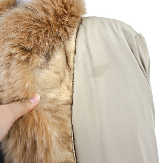 Pastel Section Sheared Mink Jacket with Fox Trim-… - image 10