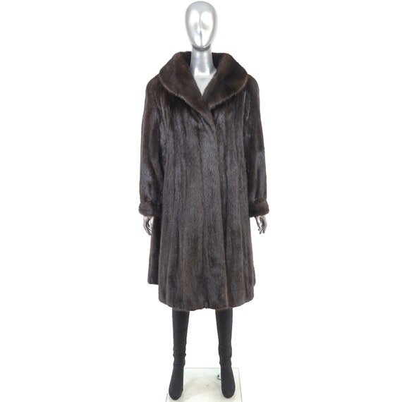 Mahogany Mink Coat- Size XL - image 3