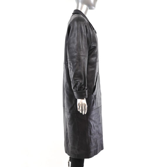 Full Length Leather Coat- Size M - image 5