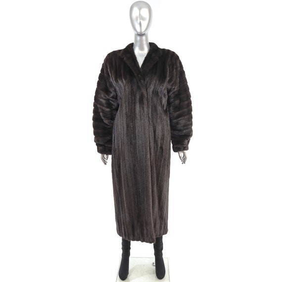 Mahogany Mink Coat- Size L - image 3