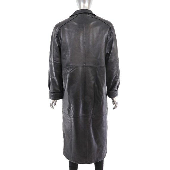 Full Length Leather Coat- Size M - image 4