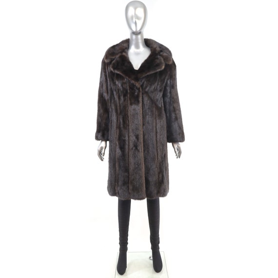 Mahogany Mink Coat- Size S - image 3