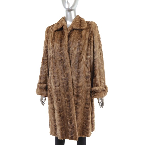 Autumn Haze Section Mink Coat- Size XL - image 2