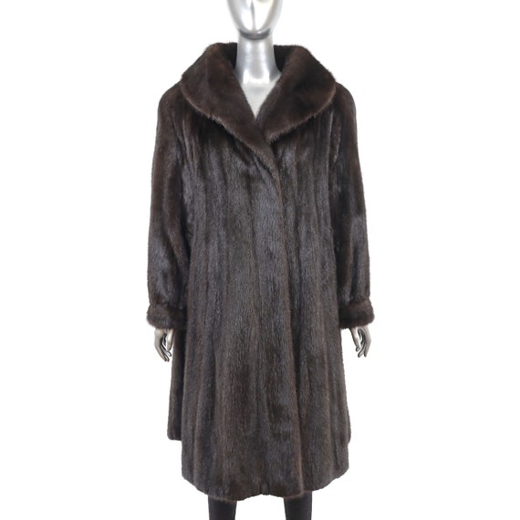 Mahogany Mink Coat- Size XL - image 1