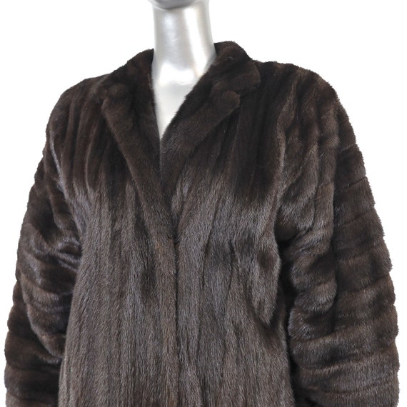 Mahogany Mink Coat- Size L - image 6