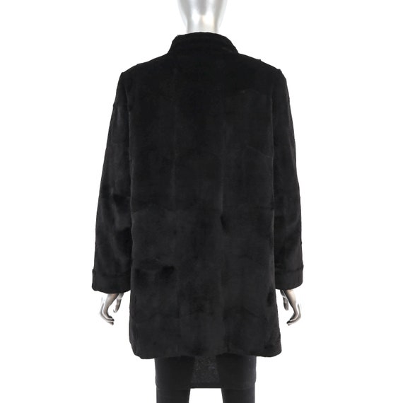 Sheared Mink Jacket Reversible to Taffeta- Size L - image 4