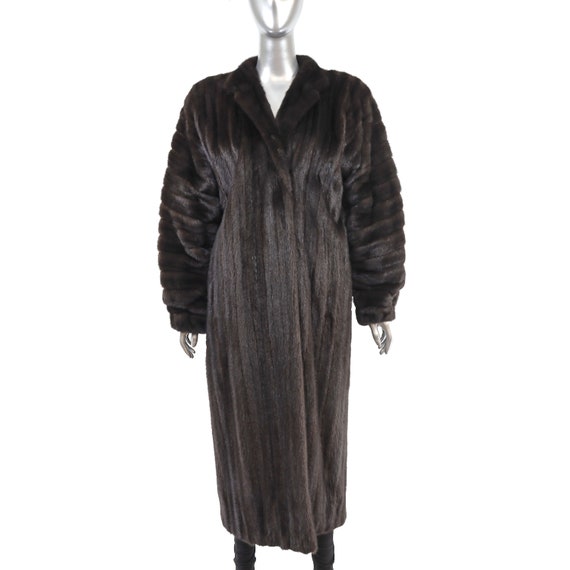 Mahogany Mink Coat- Size L - image 1