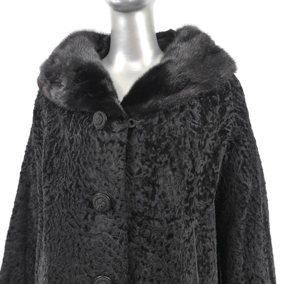 Persian Lamb Jacket with Mink Collar- Size L - image 6