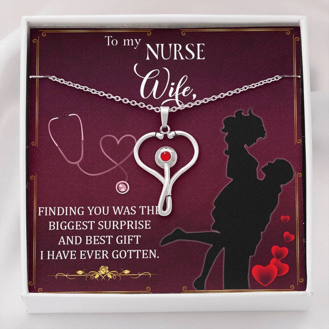 Stethoscope Necklace Gift for Nurse Wife - Etsy