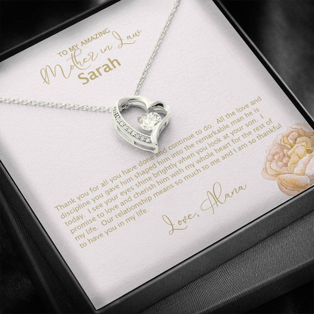 Mother in Law Gift Mother in Law Personalized Custom Heart - Etsy UK