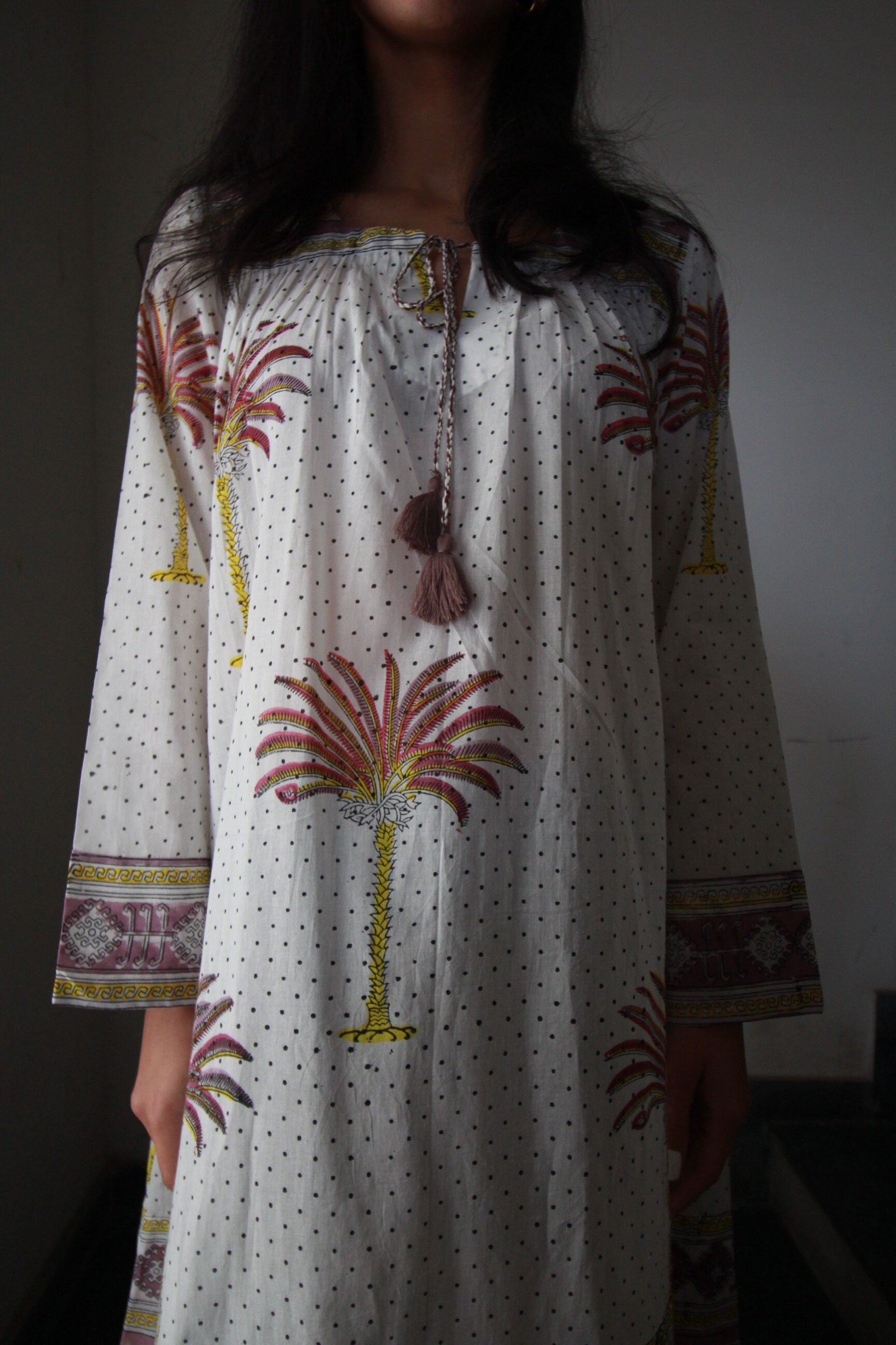 Palm Tree Beach Print Pattern Dress
