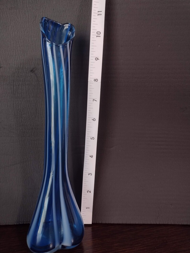 Cobalt Blue Flower VASE Vintage Etsy