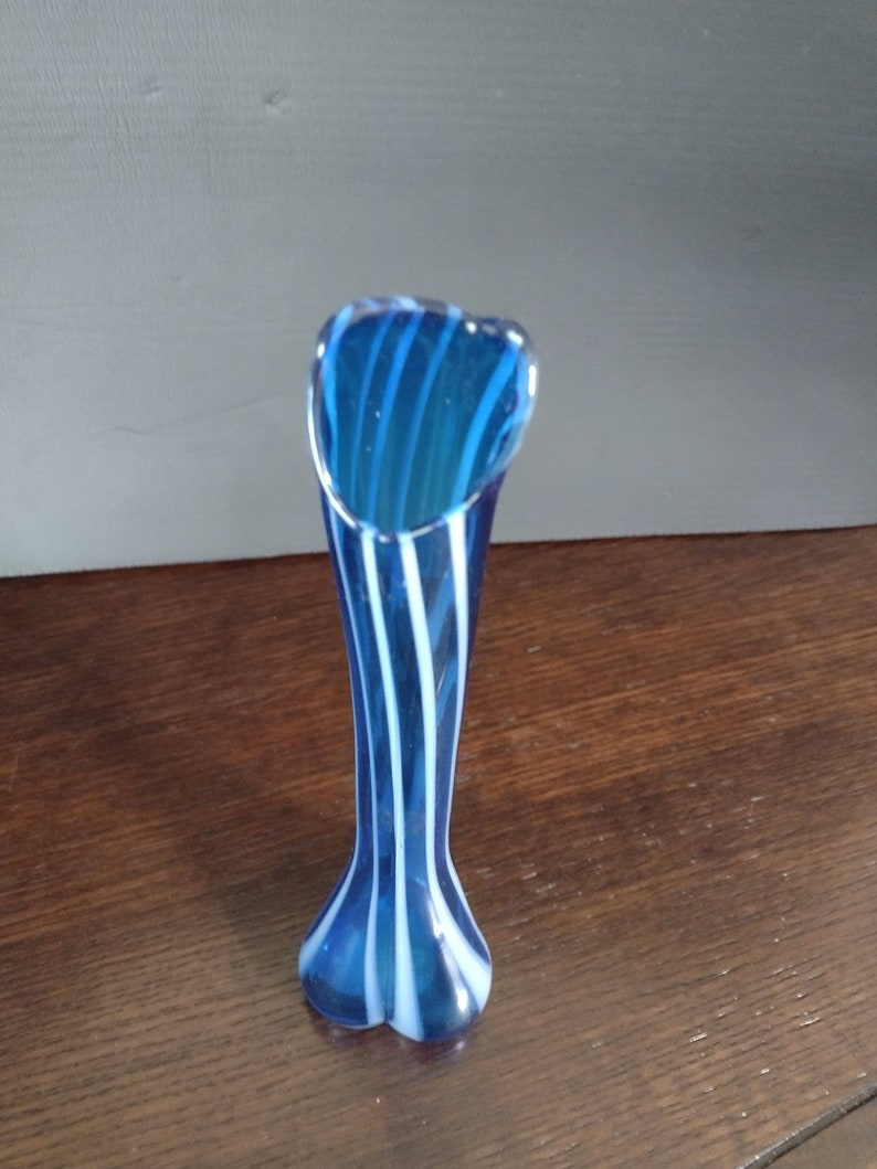 Cobalt Blue Flower VASE Vintage Etsy
