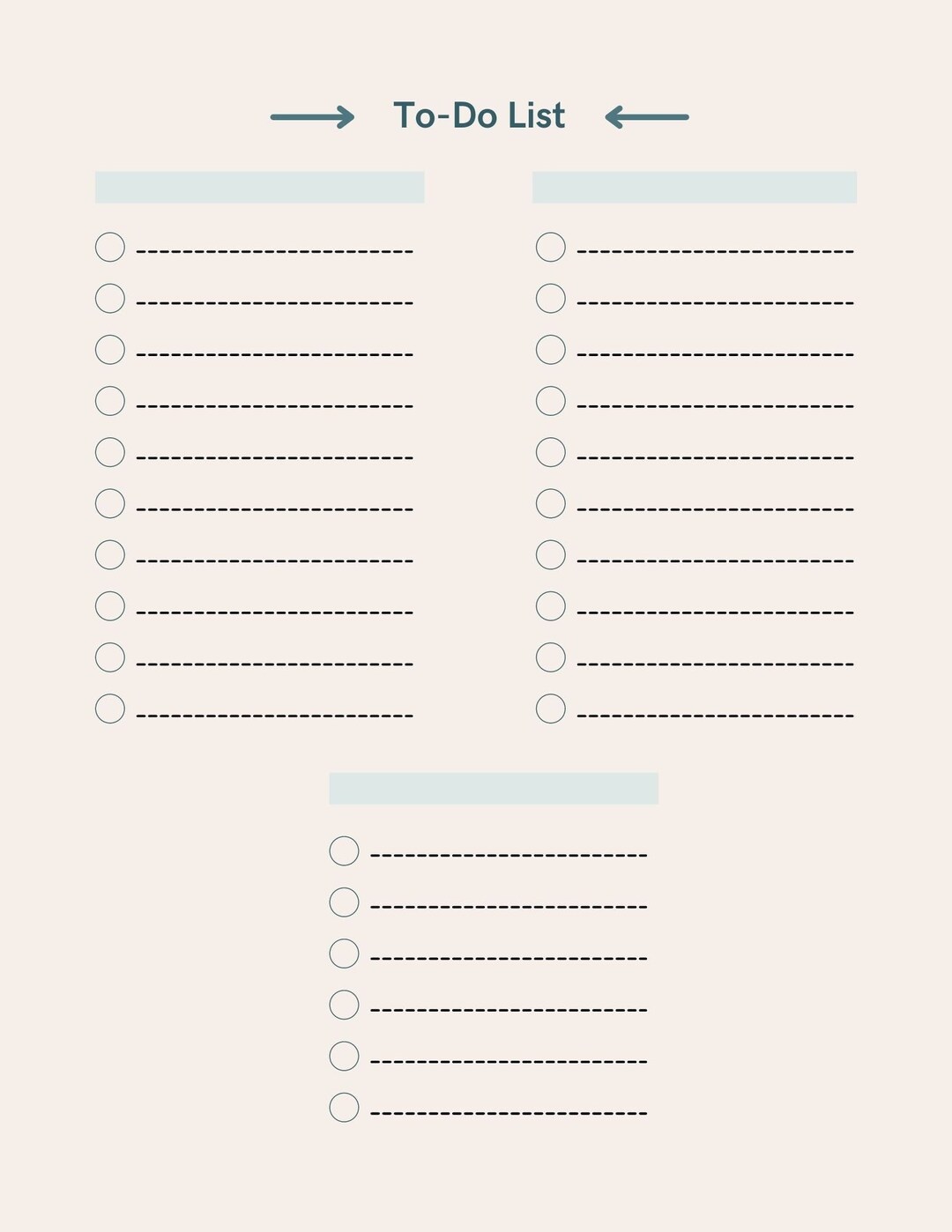 Basic Todo List Organize My Day Simple & Minimalistic What I Need to