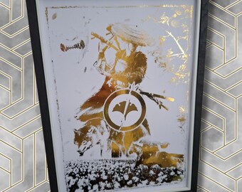 Ghost of Yotei Atsu's Kintsugi Demon Mask. 3D Printed and Hand