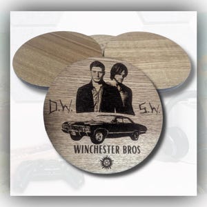 Supernatural - Themed Coaster - Unique gift - Sam and Dean