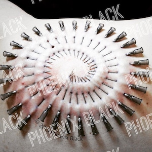 Double Spiral - 2 VERSIONS - Intermediate Artistic Piercing - Needle Play Design / Stencil