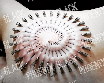 Double Spiral - 2 VERSIONS - Intermediate Artistic Piercing - Needle Play Design / Stencil