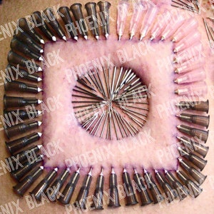 Square Circle - Anfänger / Anfänger Künstlerisches Piercing - Needle Play Design / Schablone