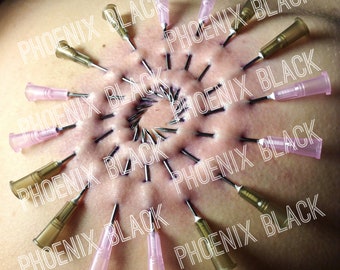 Easy Spiral - Beginner / Novice Artistic Piercing - Needle Play Design / Stencil