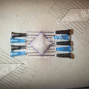 CONJUNTO DE 3 ESTÊNCEIS - Formas fáceis - Conjunto de estêncil para iniciantes - Piercing artístico - Design de jogo de agulha