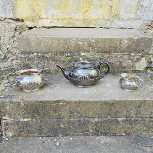 Antique James Dixon & Sons Silver Plated Tea Service | Beautiful Sheffield Silver Plated Tea Service | Antique Teapot | Sheffield Silver