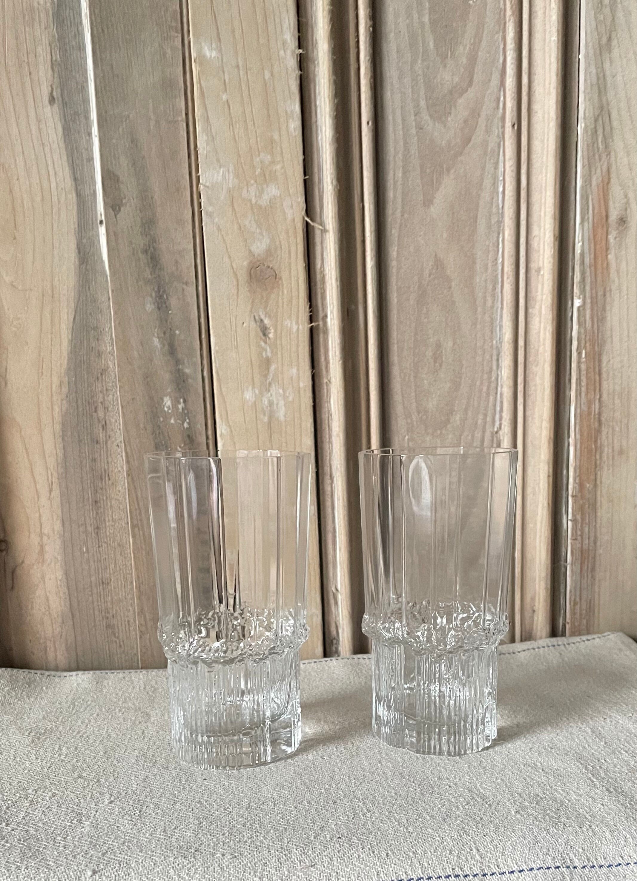 Pair of Iittala Pallas High Ball Glasses | Scandi Glassware Cocktail Glasses | High Ball Glass | Retro Cocktail Glasses | Vintage Glass Vase