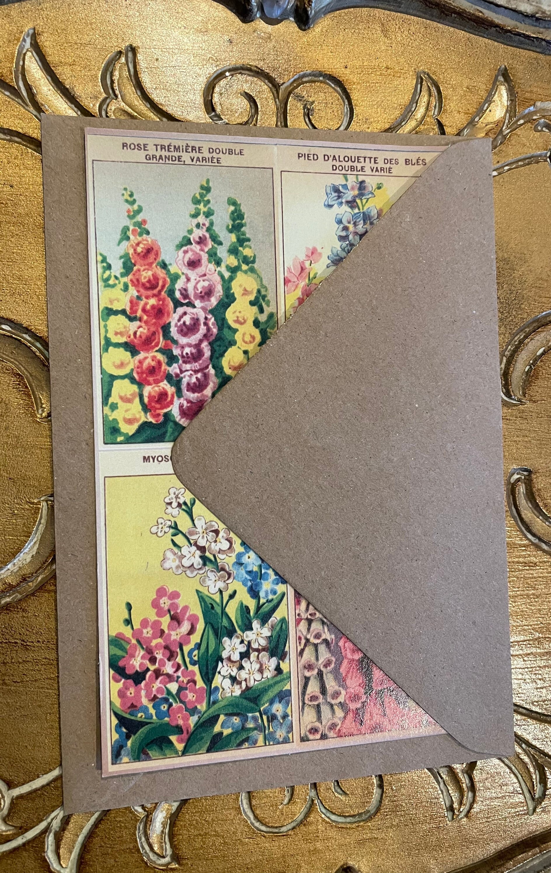 Postcard Set of 6 - Retro Art Cards Feat. Vintage French Seed Labels ...